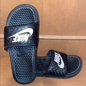 Nike black slides
